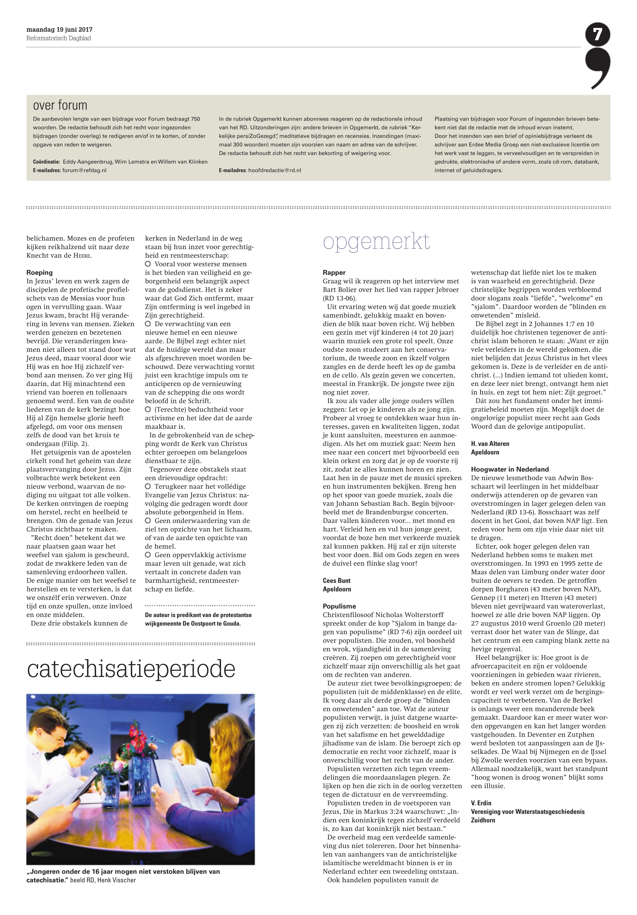 Pagina uit Reformatorisch Dagblad pagina